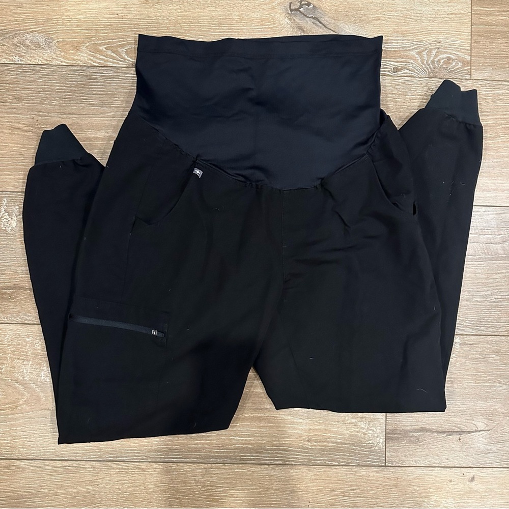 Figs Zamora Joggers Maternity Scrub Pants EUC Black Size Small